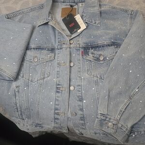 Levi's Light Blue Denim Jacket with Sparkle Accents